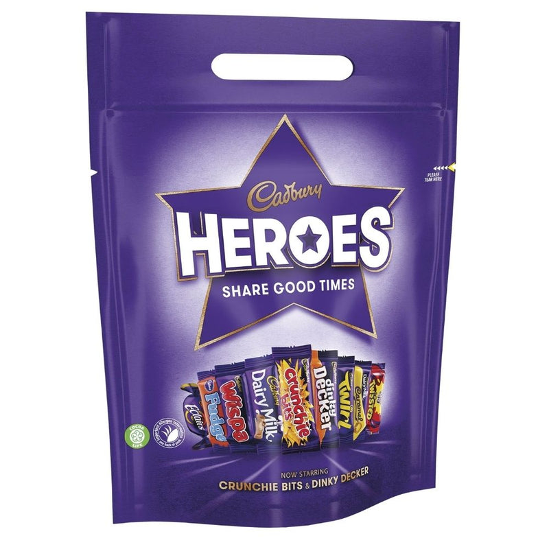 Cadbury Heroes Pouch Cadbury 357g - Cadbury Christmas candy canada fudge eclair wispa dairy milk crunchie bits dinky decker twirl caramel creme egg twisted