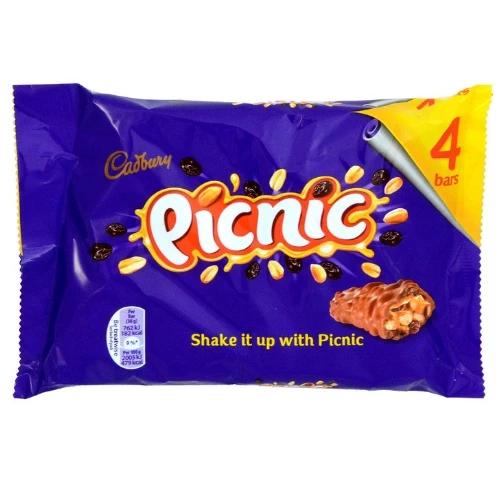 Cadbury Picnic British Chocolate Bars 4 Pack-UK