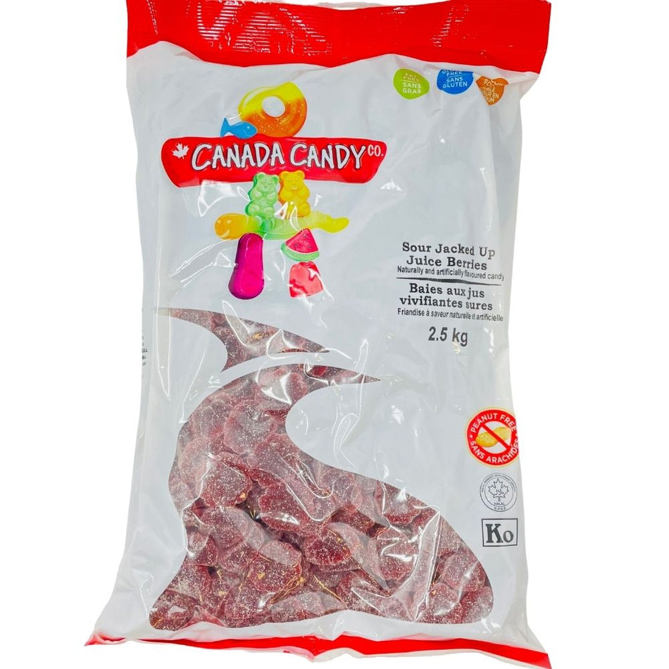 Canada Candy Co Sour Jacked Up Juice Berries Bulk Gummies 2.5 kg Candy Funhouse Online Candy Shop