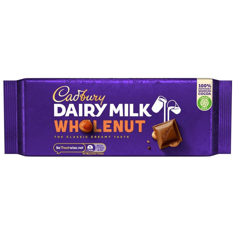 Cadbury Dairy Milk Wholenut Bar UK 180g
