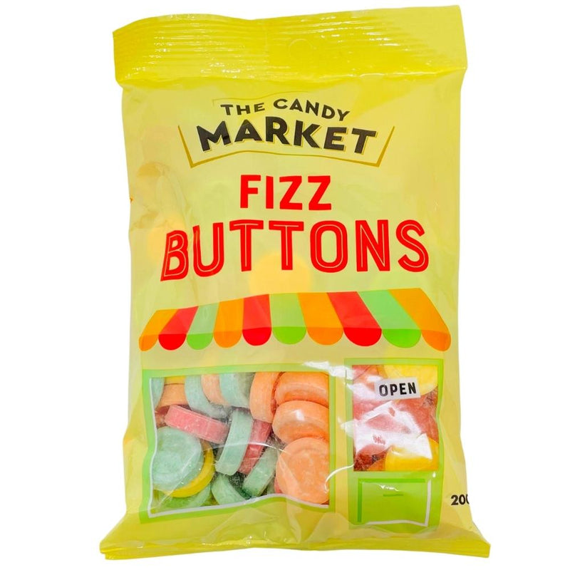 Candy Market Fizz Buttons - 200g (Aus)