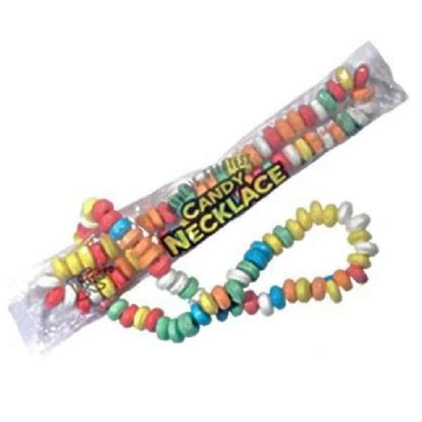 Candy Necklace Kokos Confectionery 40g - Candy Jewelry Individually Wrapped Novelty Retro Type_Novelty