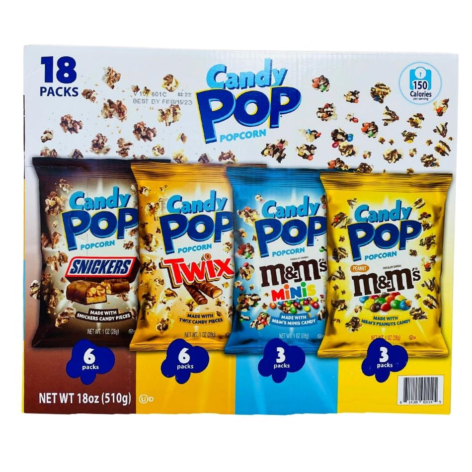Candy Pop Mini Popcorn Variety Box - 18ct