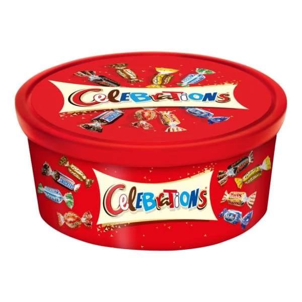 Celebrations 8 Famous Brands Tub - UK Mars 700g - British Christmas Candy Colour_Red Origin_British Type_Chocolate