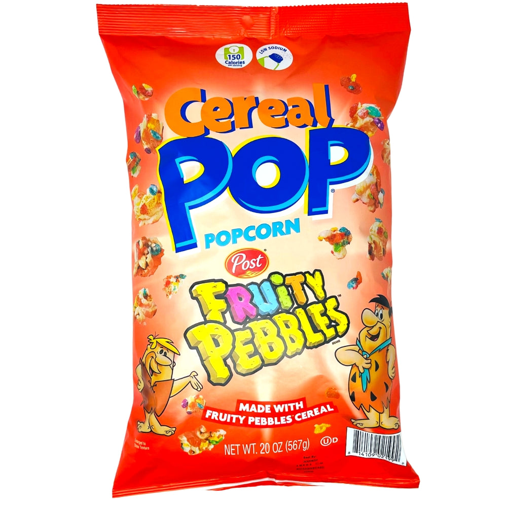 Cereal Pop Fruity Pebbles Popcorn - 567g - American Snacks from Bedrock!