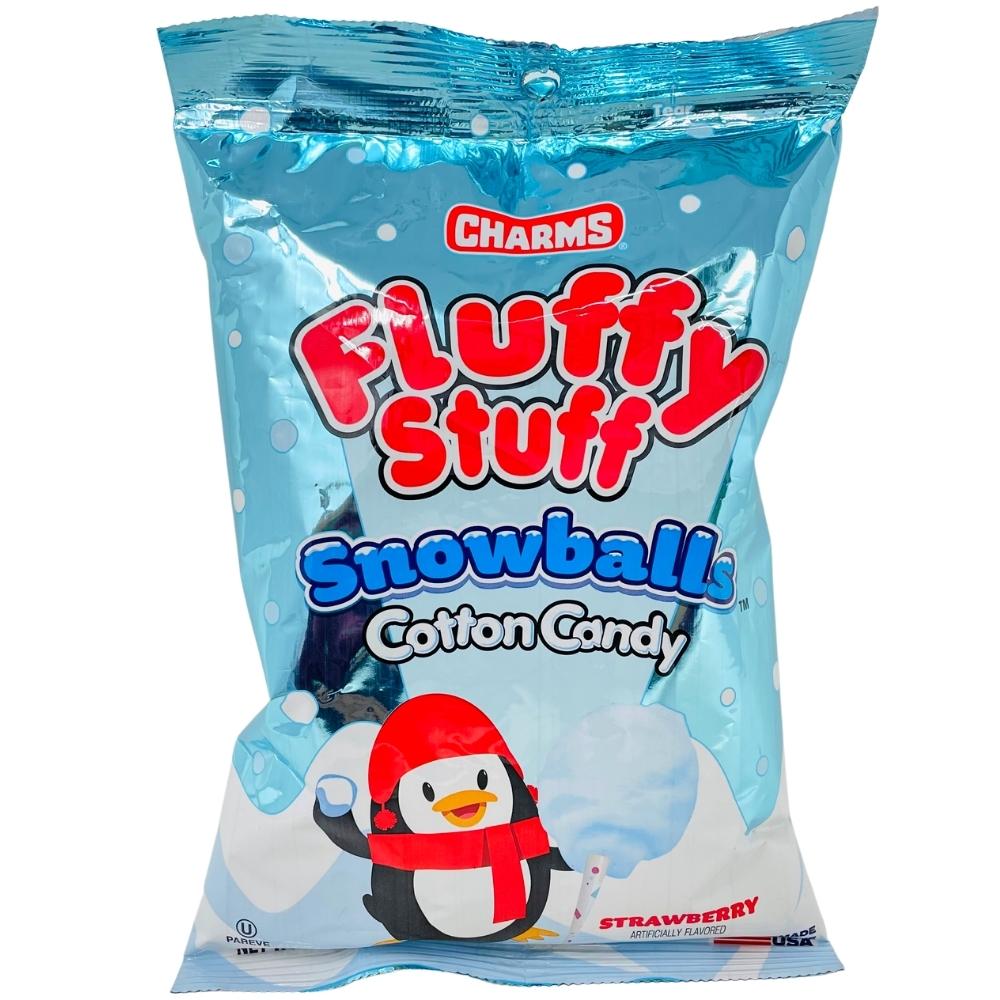 Charms Fluffy Stuff Snow Balls Cotton Candy - Charms Fluffy Stuff - Snow Balls Cotton Candy - Christmas Sweet Treats - Winter Wonderland Snacks - Holiday Cotton Candy - Festive Flavour Experience - Charms Candy - Christmas Candy - Christmas Treats