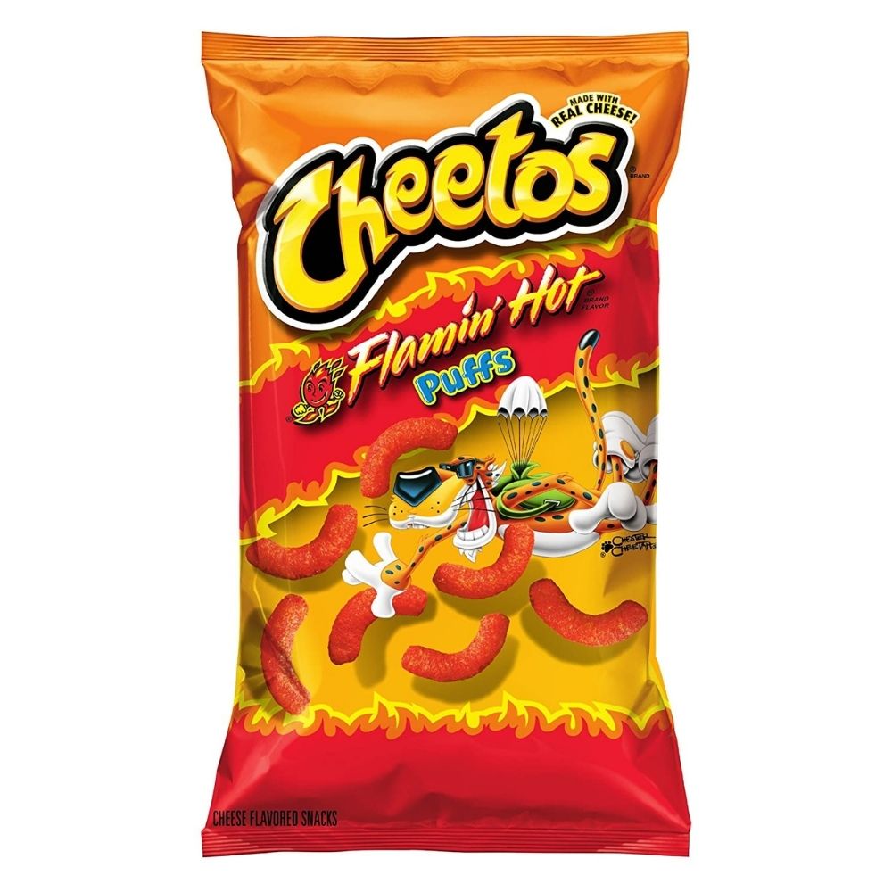 cheetos flamin' hot puffs chips 8oz candy canada