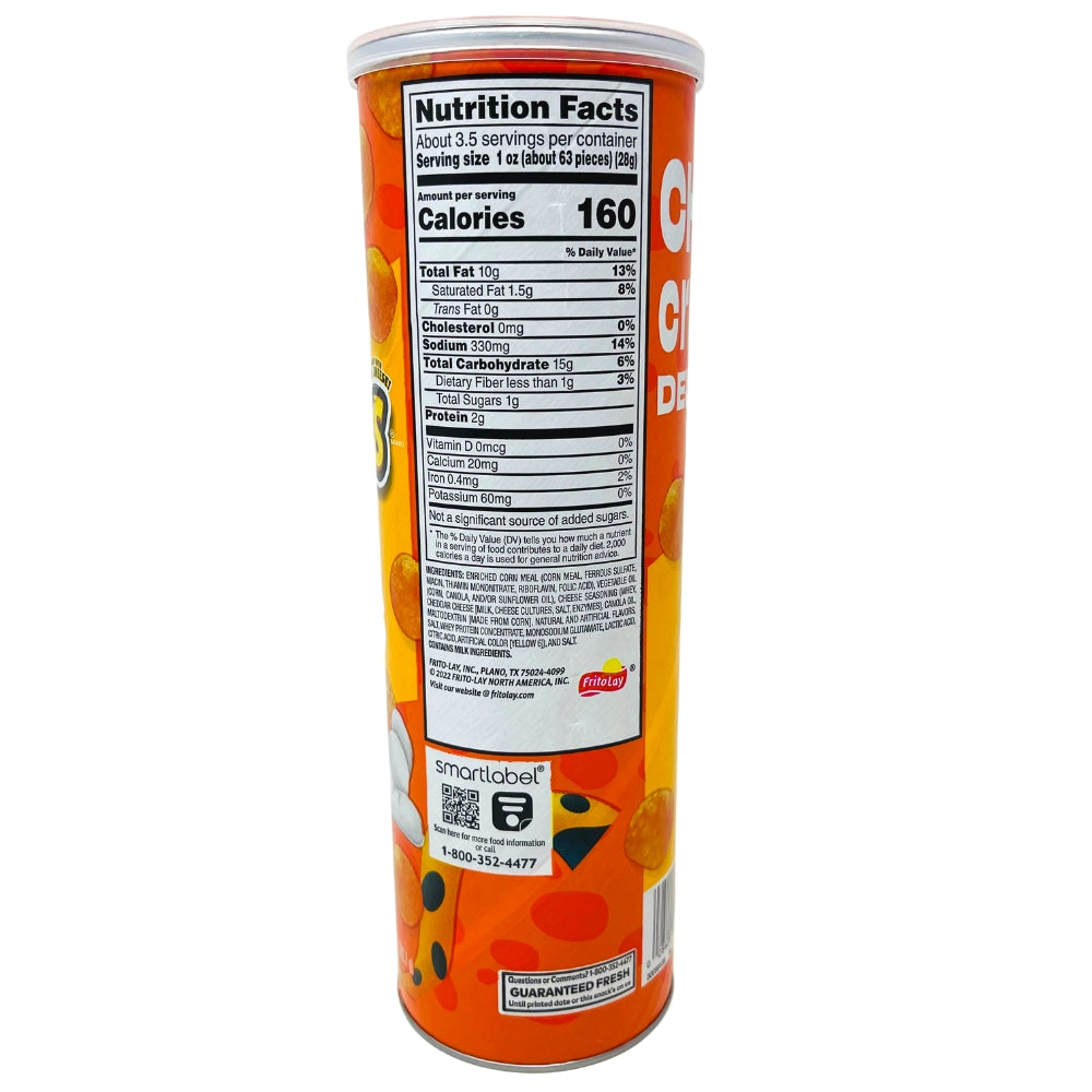 Cheetos Minis Cheddar Canister - 3.625oz - Nutrition Facts
