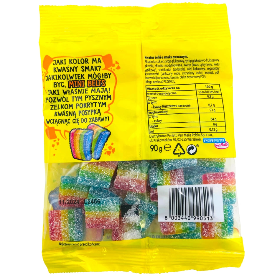 Chupa Chups Mini Belts Sour - 90g -   Sour Belts Candy from Chupa Chups - Nutrition Facts  - Ingredients
