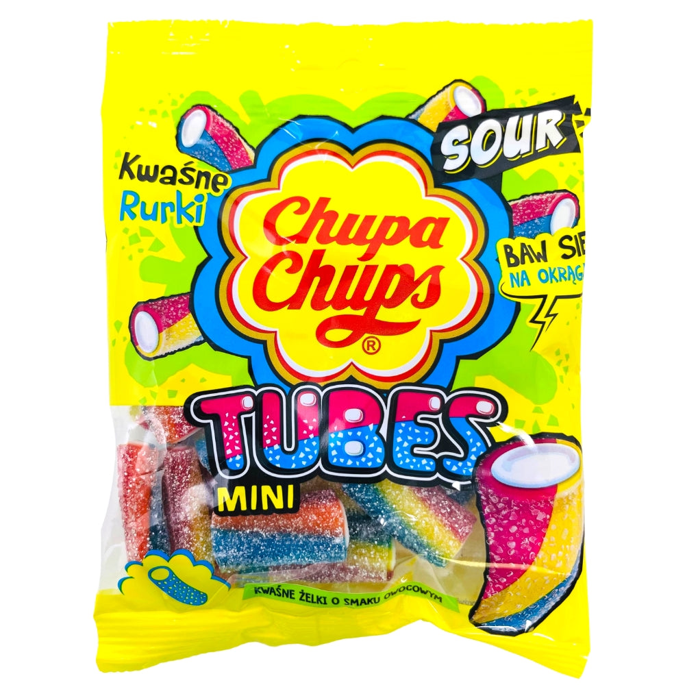 Chupa Chups Mini Tubes Sour - 90g - Sour Candies