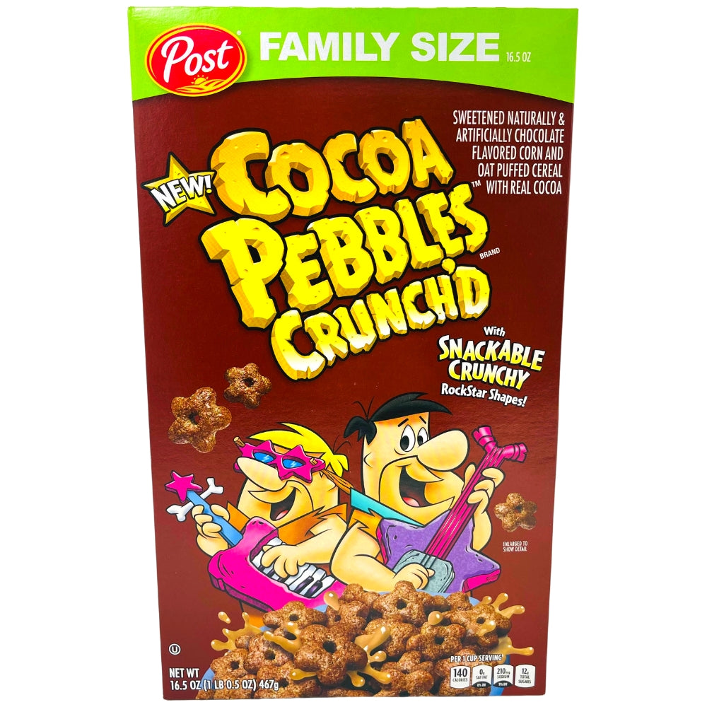 Cocoa Pebbles Crunch'd Family Size Cereal - 467g