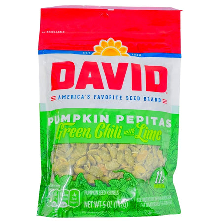 Davids Pumpkin Pepitas Green Chili Lime 5oz