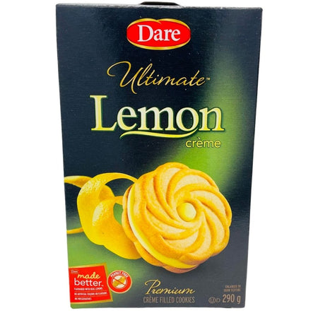 Dare Ultimate Lemon Creme Premium Creme Filled Cookies 290 g Candy Funhouse Online Candy Shop
