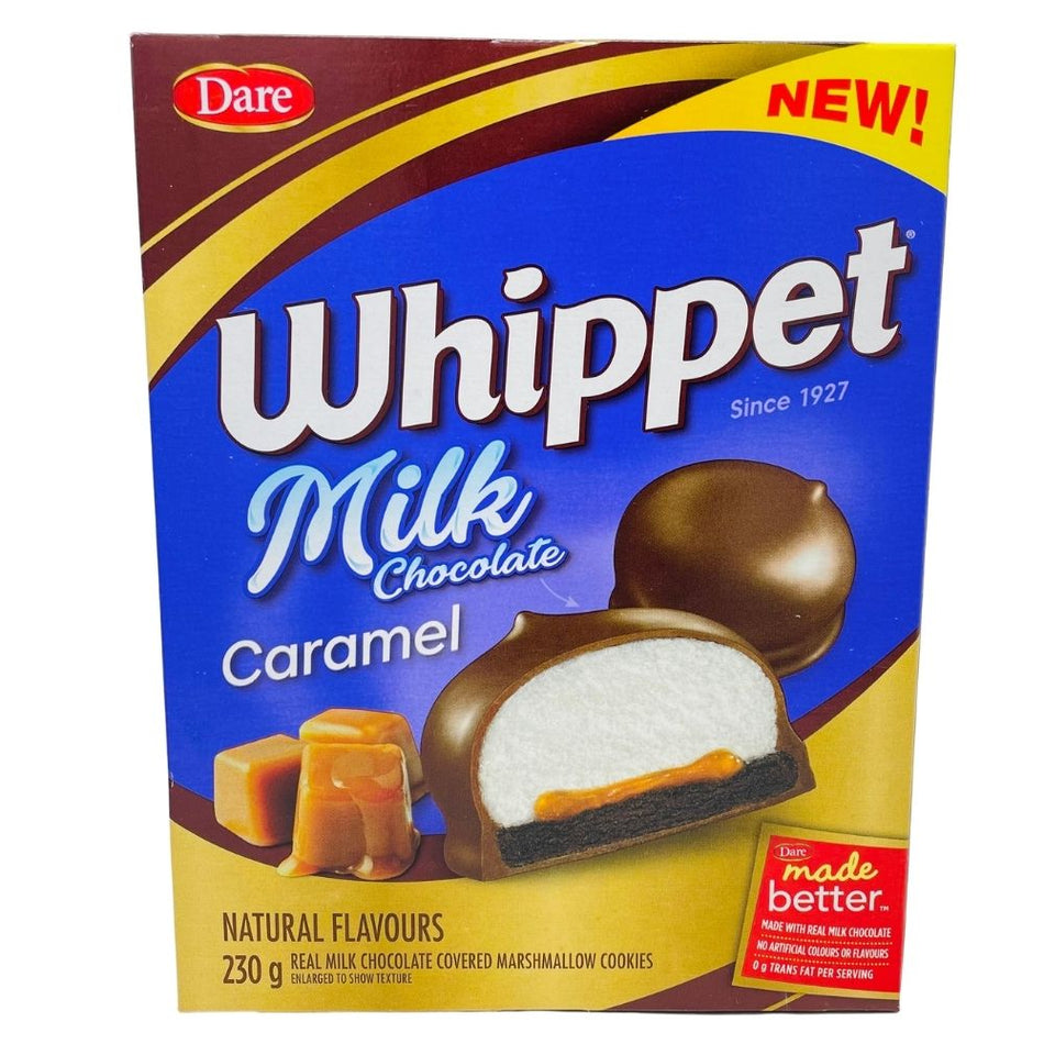 Dare Whippet Milk Chocolate Caramel Marshmallow Cookies 230 g Candy Funhouse Online Candy Shop