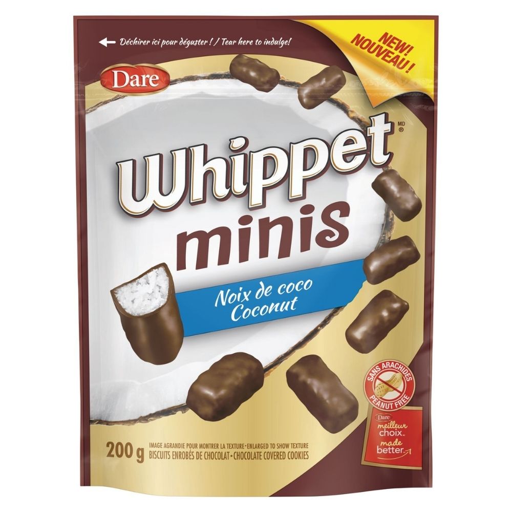 Dare Whippet Minis Coconut Chocolate Covered Cookies - 200g