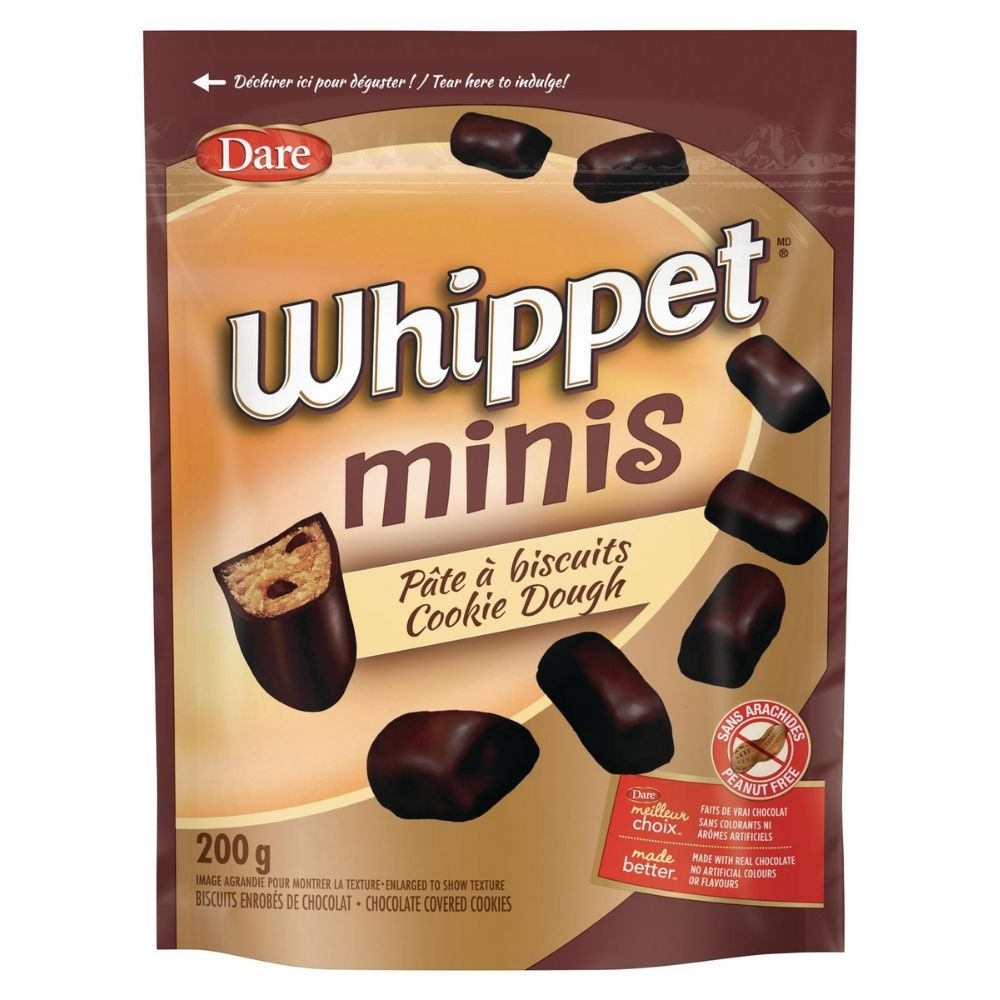 Dare Whippet Minis Cookie Dough Chocolate Covered Cookies - 200g