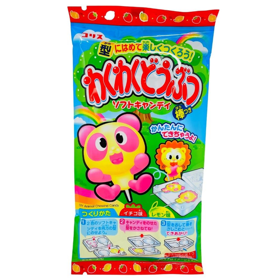 DIY Kit Exciting Animals Soft Gummy Lollipops - 20g (Japan)
