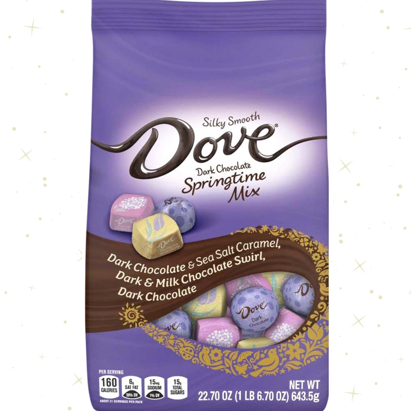Dove Dark Chocolate & Sea Salt Caramel Springtime Mix 1lb