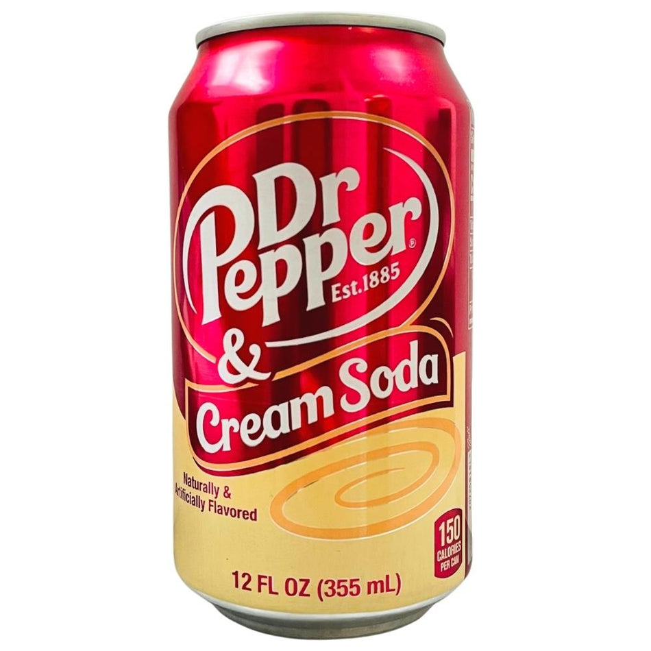 Dr Pepper & Cream Soda - 355mL - Dr Pepper - Cream Soda - Dr Pepper Cream Soda