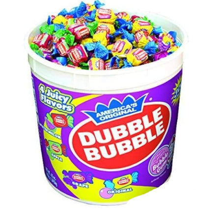Dubble Bubble 5 Assorted Flavors Tub-380 Pieces Concord Confections Ltd 2.7kg - Bubble Gum Canadian Canadian Candy Colour_Assorted Dubble