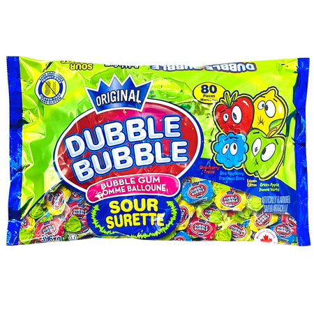 Dubble Bubble Sour Bubble Gum - 80ct