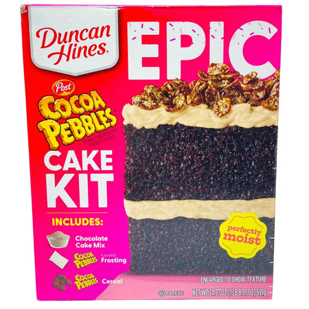 Duncan Hines Cocoa Pebbles Chocolate Cake Kit - 691g