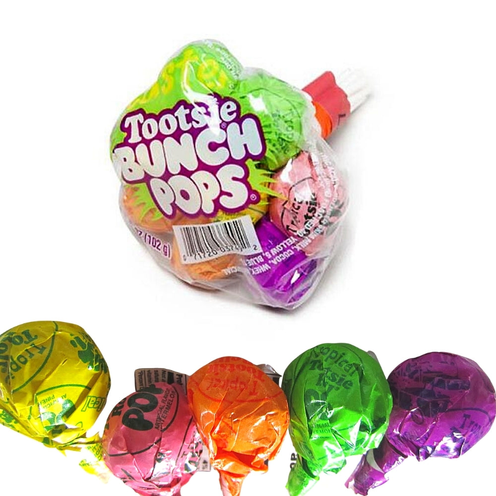 Tootsie roll Easter Tropical Bunch Pops - 3.6oz 8-pack assorted spring time treats  