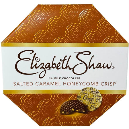 Elizabeth Shaw Salted Caramel Honeycomb Crisp - 162g - Christmas Candy - Hostess Gift - Stocking Stuffer - British Chocolate - Salted Caramel Chocolate - Salted Caramel Honeycomb Crisp