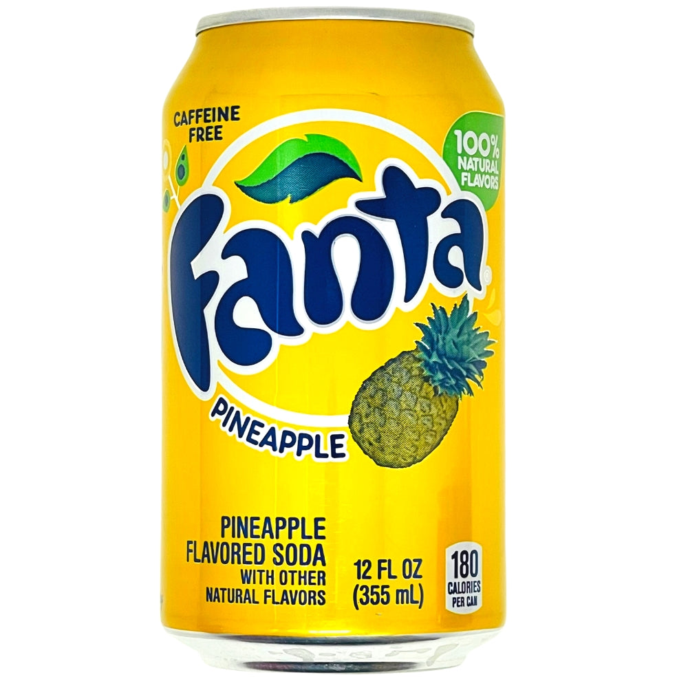 Fanta Pineapple - 355mL - Fanta - Fanta Drink - Fanta Pop - Fanta Pineapple - Pineapple Soda
