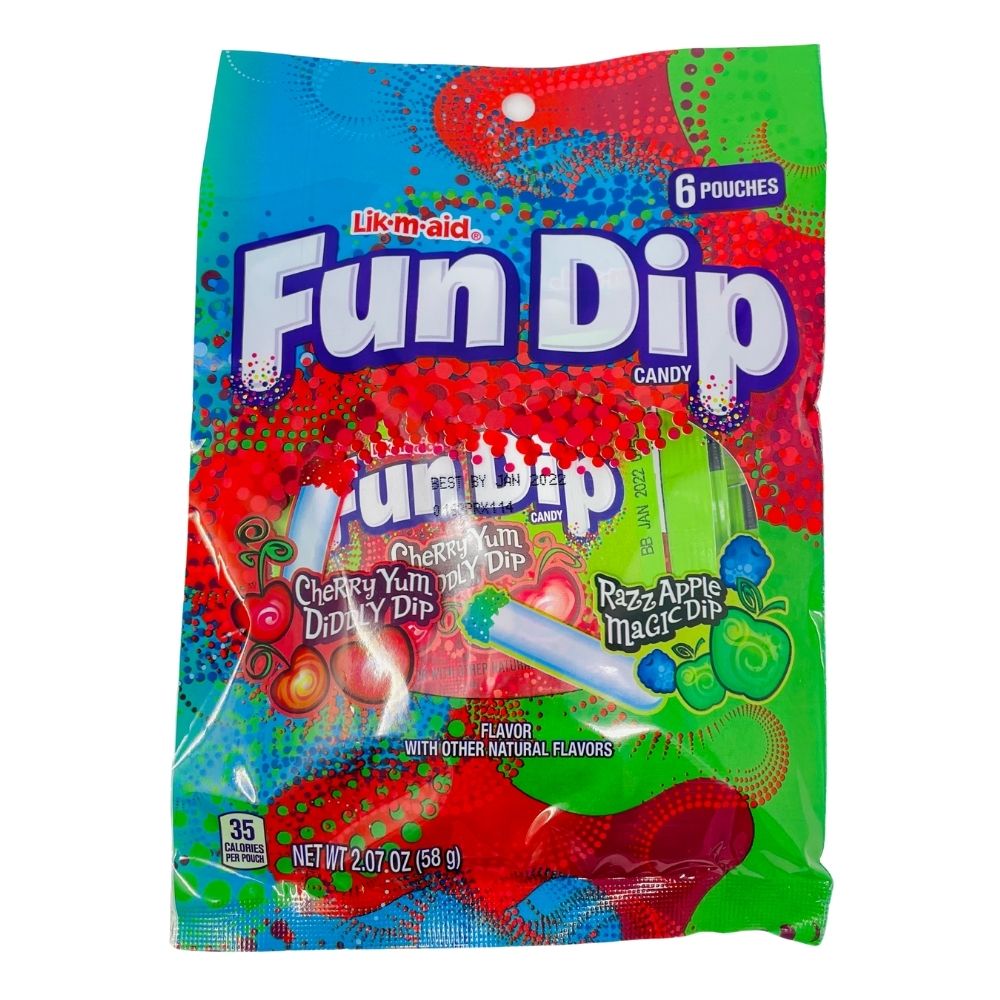 Lik-M-Aid Fun Dip Candy Peg Bag - 56g