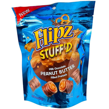 Flipz STUFF'D Milk Chocolate Peanut Butter Filled Pretzels - 6oz