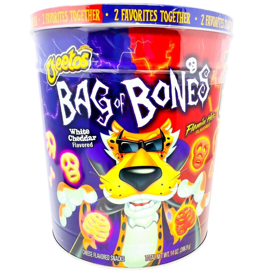 Cheetos Bag of Bones Tin Flamin' Hot & White Cheddar 14oz