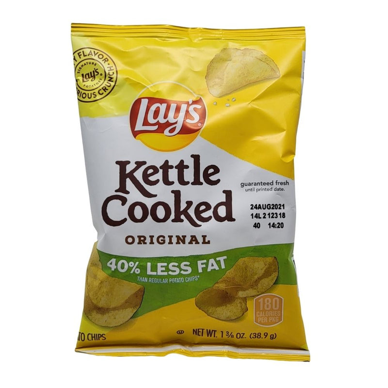 Lays Kettle Cooked Original 40% Less Fat - 1.37oz Candy Funhouse