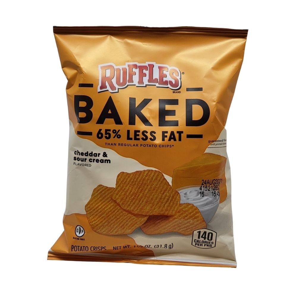 Ruffles Baked Cheddar & Sour Cream 65% Less Fat - 1.12oz Candy Funhouse