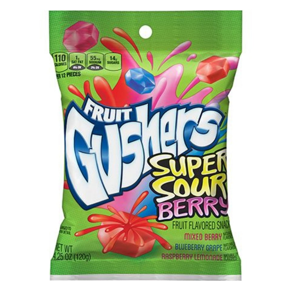 Fruit Gushers Super Sour Berry - 4.25oz