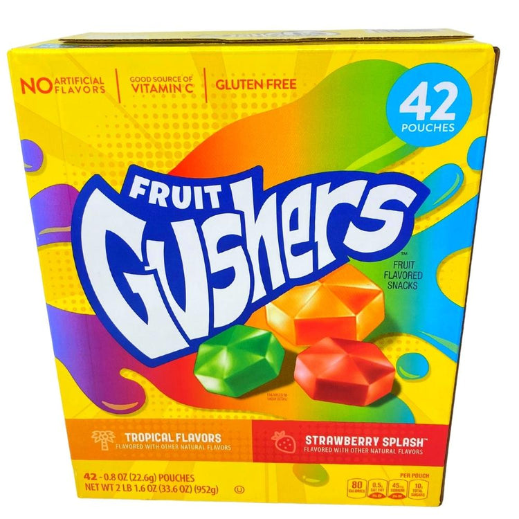 Fruit Gushers Tropical & Strawberry Splash 42ct 952g | Candy Funhouse ...