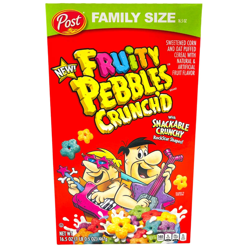 Fruit Pebbles Crunch'd Family Size Cereal - 467g