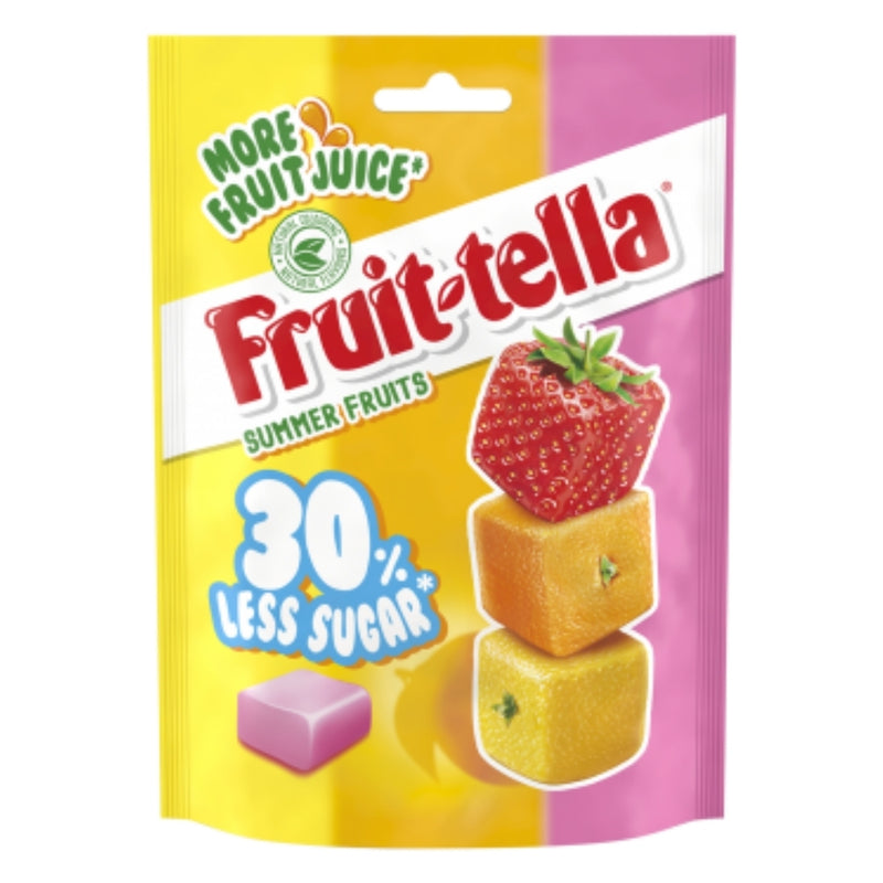 Fruit-tella Summer Fruits Pouch 30% Less Sugar - 120g