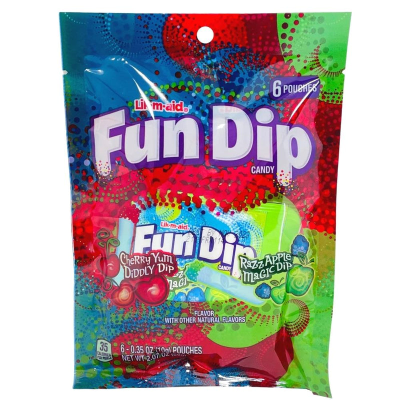 Fun Dip 6 Pack - 2.07oz - Fun Dip - Fun Dip Candy - Powder Candy - Sour Candy - Cherry Candy - Apple Candy