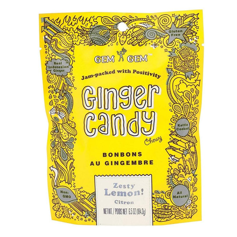 Gem Gem Zesty Lemon Ginger Candy