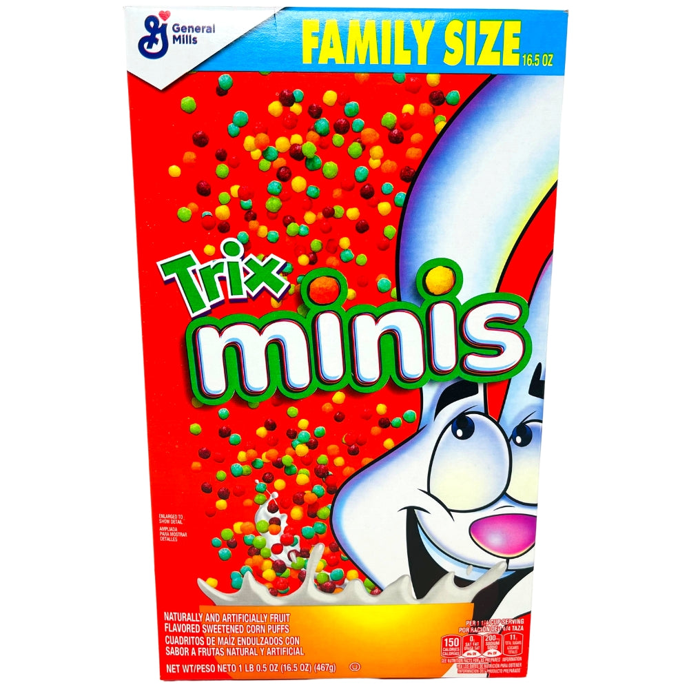 General Mills Trix Minis Family Size - 467g - American Cereal