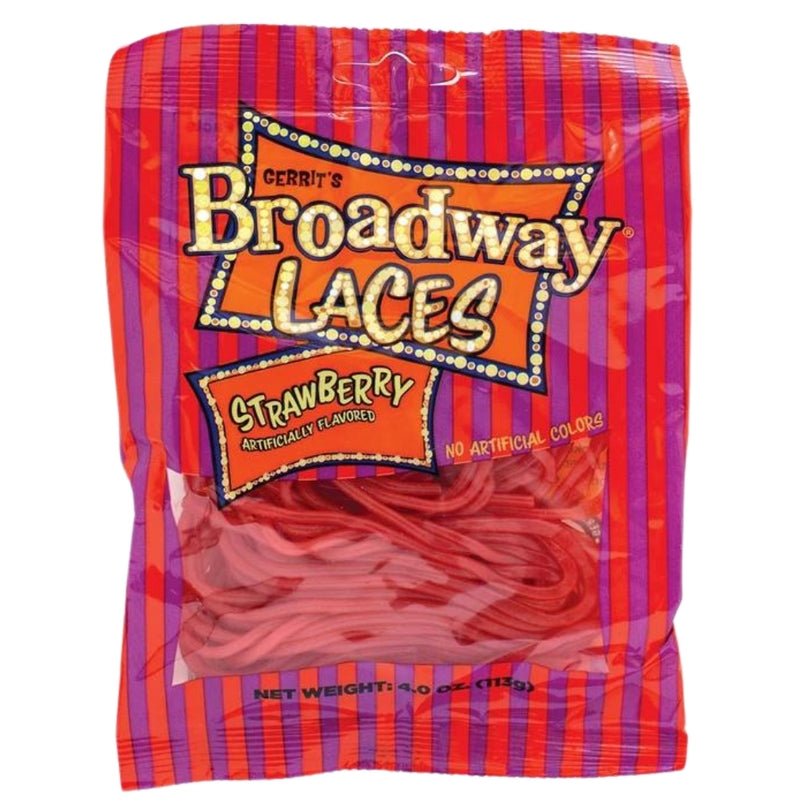 Gerrit's Broadway Strawberry Laces - 4oz
