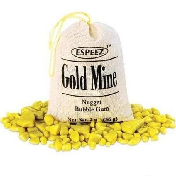 Gold Mine Gum Espeez 0.056kg - 1920s Bubble Gum Christmas Stocking Stuffers Era_1920s gold