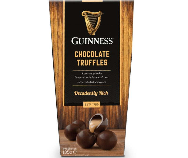 Guinness Chocolate Truffles Gift Box  UK Chocolate made in Ireland beer flavoured truffle christmas stocking stuffer  dark chocolate