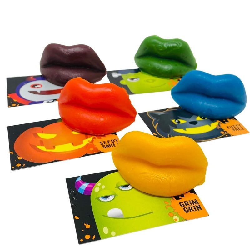 Halloween Wack-O-Wax Multicoloured Lips - Wack-O-Wax Multicoloured Lips - Multicoloured gummy candy lips - Fun and tasty gummy treats - Fruity flavoured lip candies - Silly snacking candies - Playful gag gift candy - Vibrant lip-shaped candies - Whimsical gummy lips - Delicious and fun candy - Colourful lip candy pack
