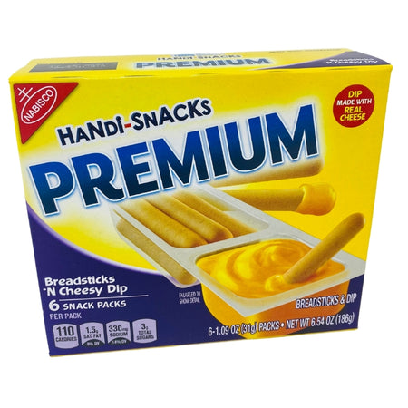Handi-Snacks Premium Breadsticks N Cheesy Dip - 6.54oz