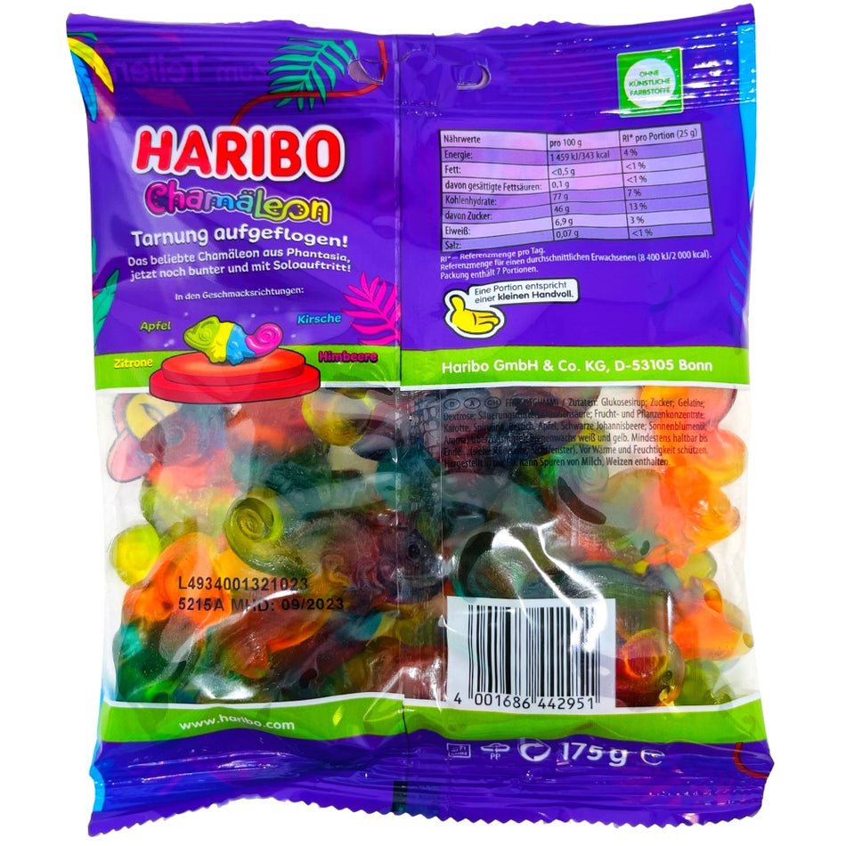 Haribo Chamaleon (Ger) 175g - Nutrition Facts - Gummies - Haribo Candy - Haribo - Old Fashioned Candy - Chamaleon Gummy - Haribo Chamaleon