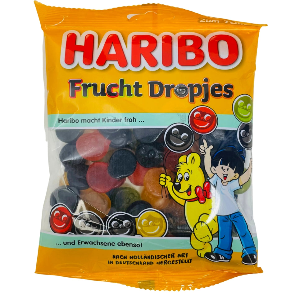 Haribo Fruit Dropjes Licorice and Jelly Drops - 175g