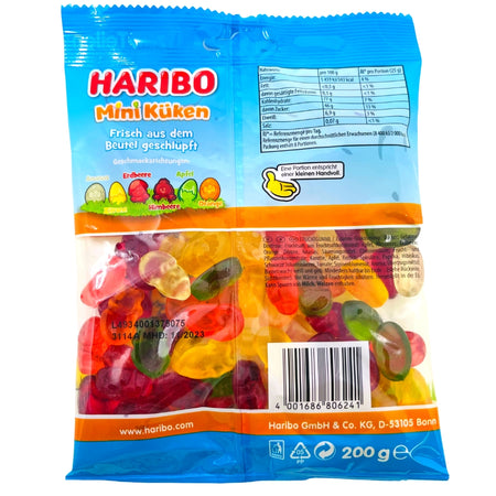 Haribo Mini Kuken (Mini Chicks) (Ger) - 200g - Nutrition Facts - Haribo - Haribo Candy - Old Fashioned Candy - Gummy Candy - Easter Candy