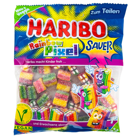 Haribo Rainbow Pixel Sour - 160g - Sour Candy from Haribo - Gummies